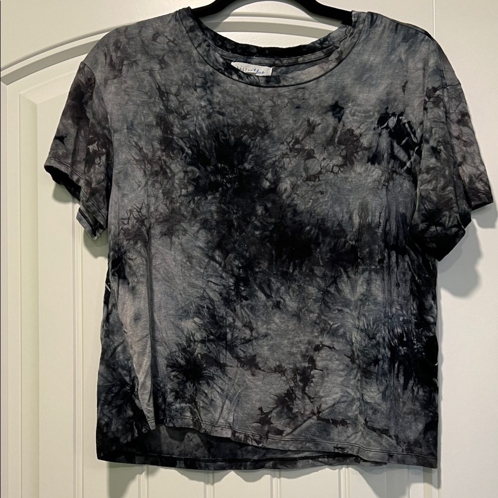Bailey Blue Monochrome Tie-Dye Crop Top